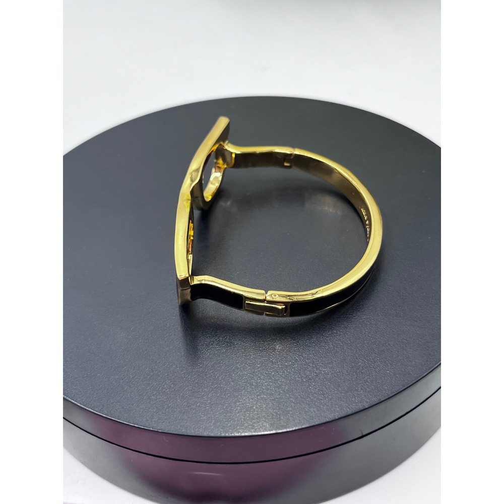 Kate Spade Goreski Lookout Black Enamel Eyeglass Hinged Bangle Bracelet Lim Ed - Picture 10 of 10